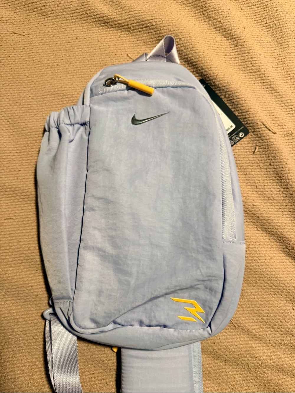 NWT Nike x Russel Wilson Light Lavender Sling Bag/Backpack